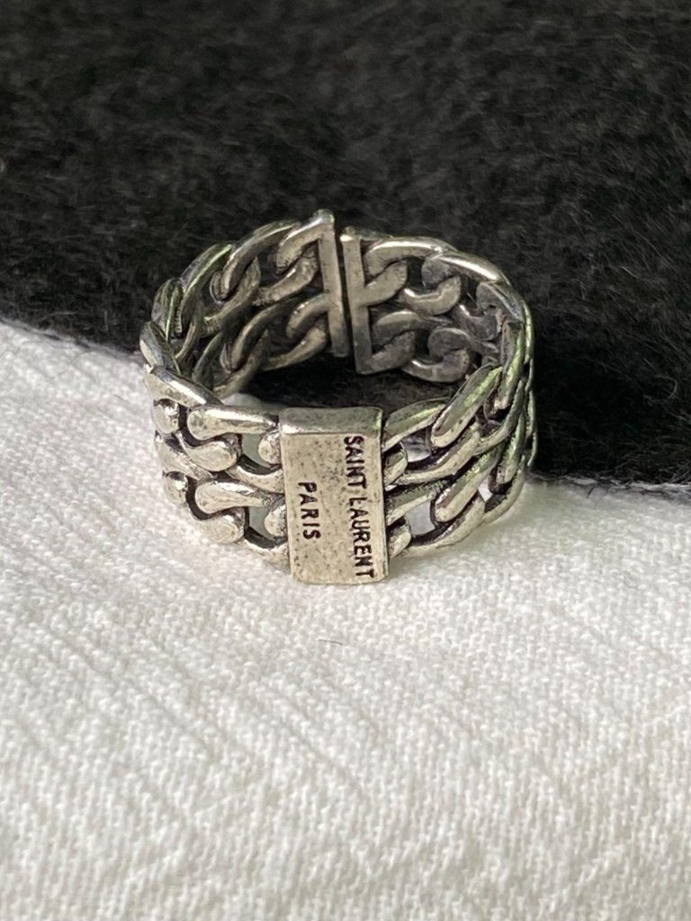 Layered Woven Chain Ring